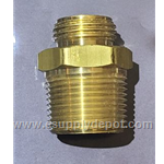Brass Garden Hose Adapter Male to Male 3/4"GH to 1"NPT
