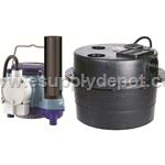 Little Giant 506065 WRSC-6 115V 60Hz - 1/3 HP, 46 GPM @ 5' - Submersible Utility Pump, Water Removal System w/ 3-1/2 gal. tank & 10' power cord